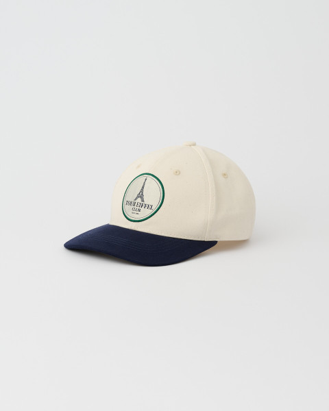 Casquette Coton Ecru et Bleu - Boutique tour Eiffel