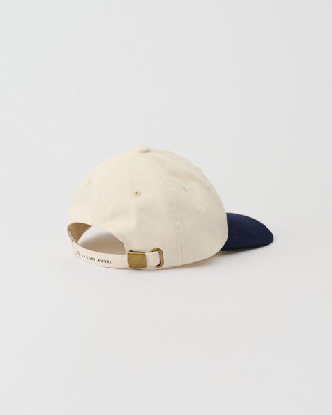 Casquette Coton Ecru et Bleu - Boutique tour Eiffel